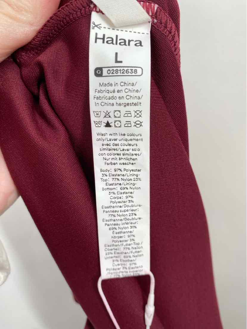 Size L HALARA Burgundy Dress