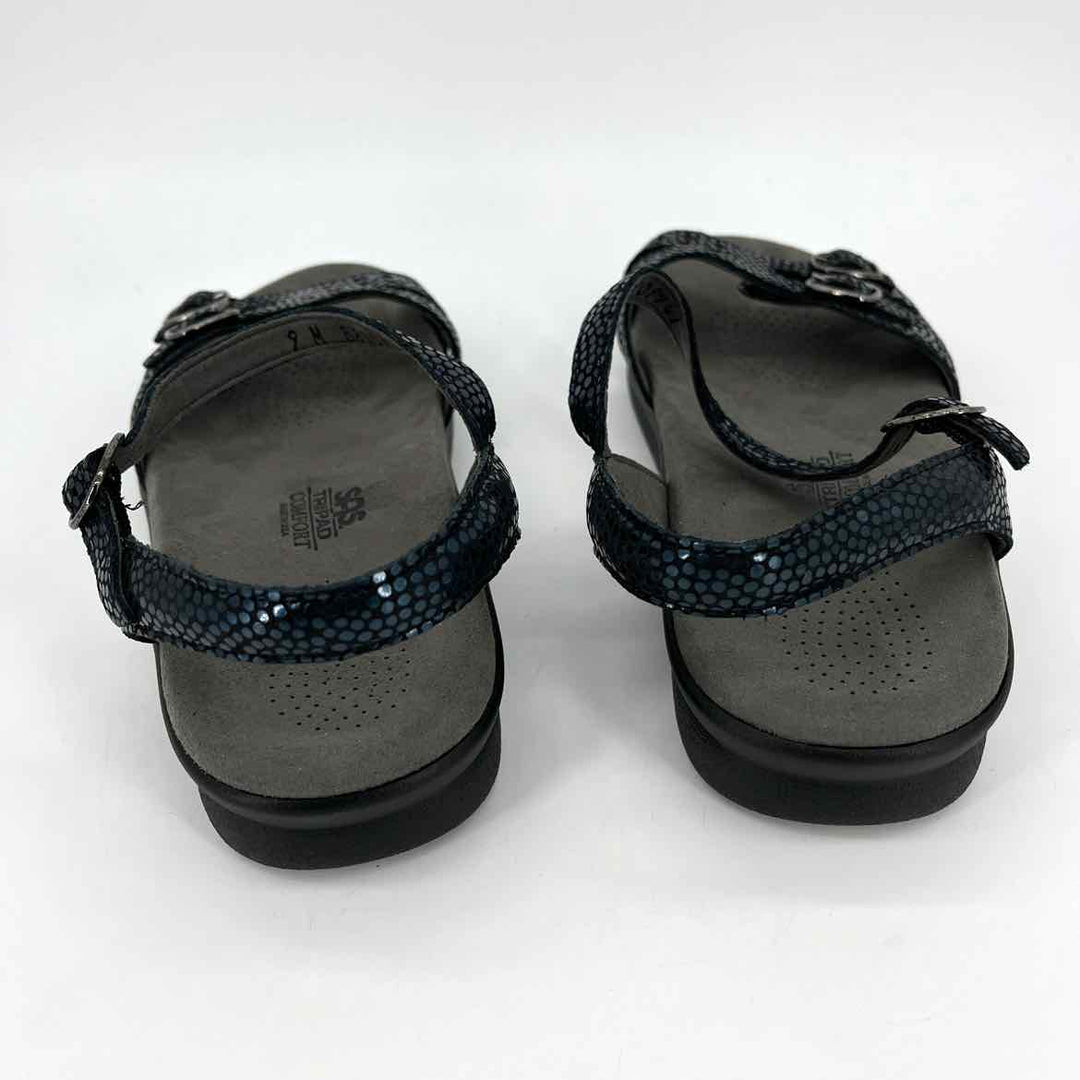 Shoe Size 9 SAS Navy Leather Sandals