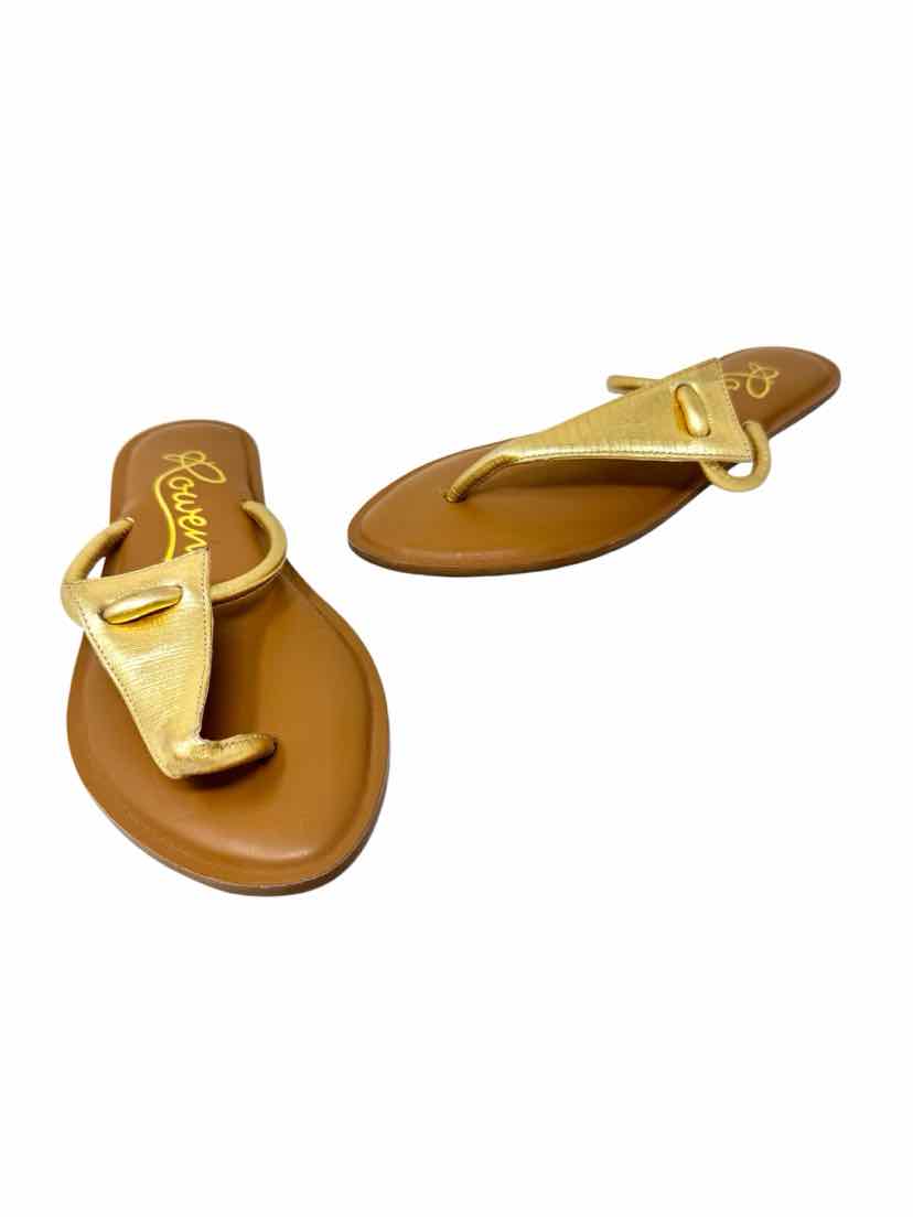 Shoe Size 8 Gold Leather Sandals