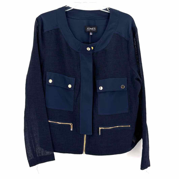 Size XL Jones New York Navy Knit Jacket