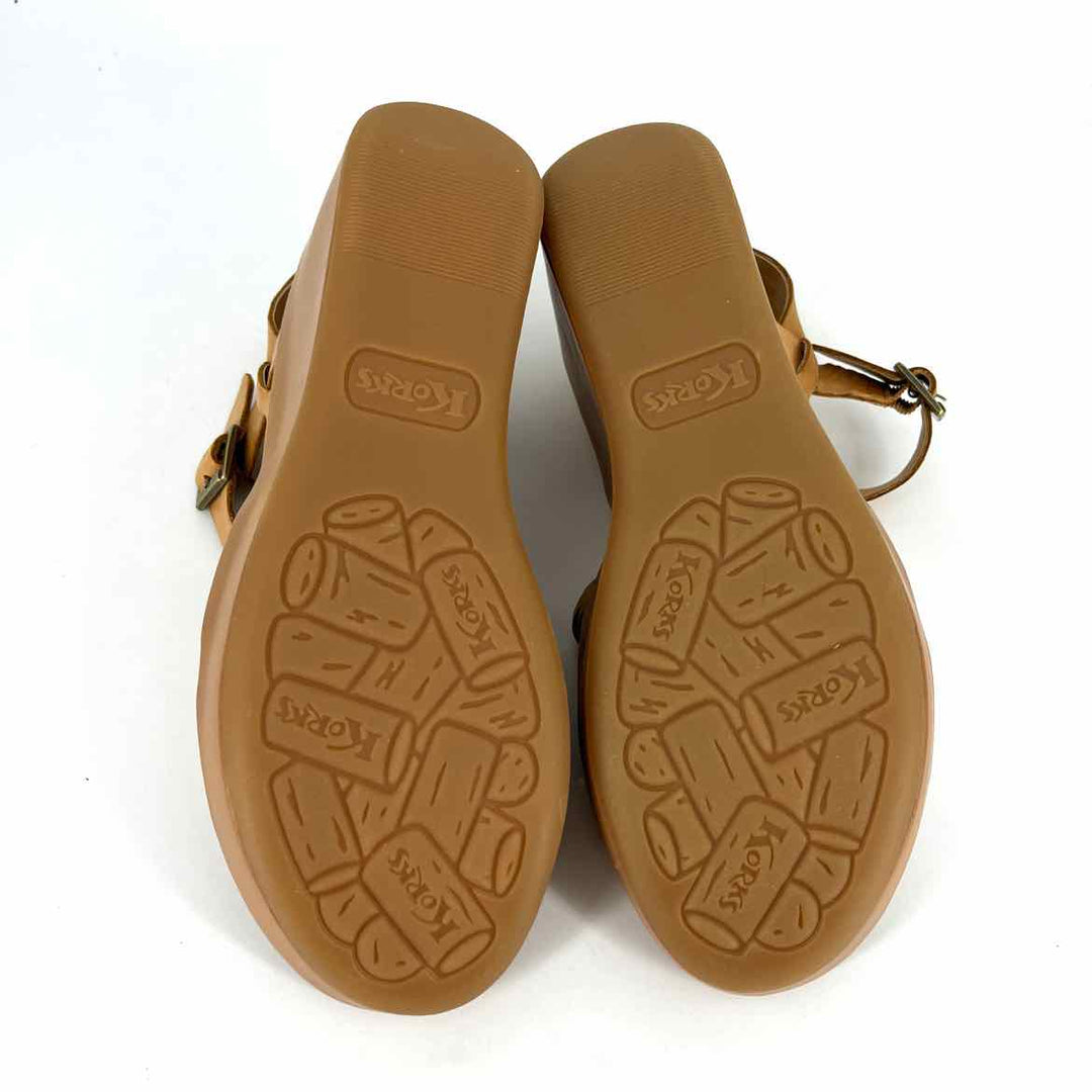 Shoe Size 7 KORKS Tan Leather Sandals