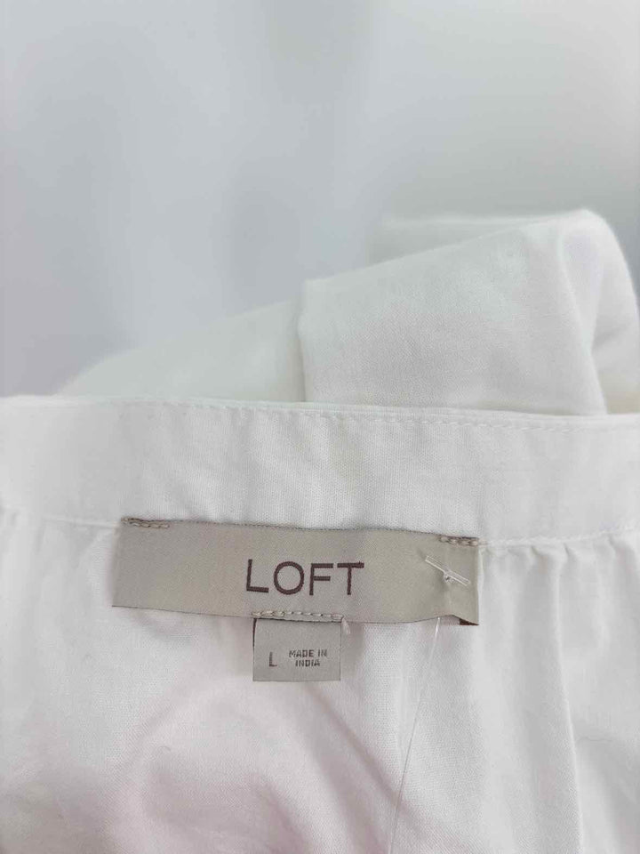 Size L Ann Taylor White Shirt