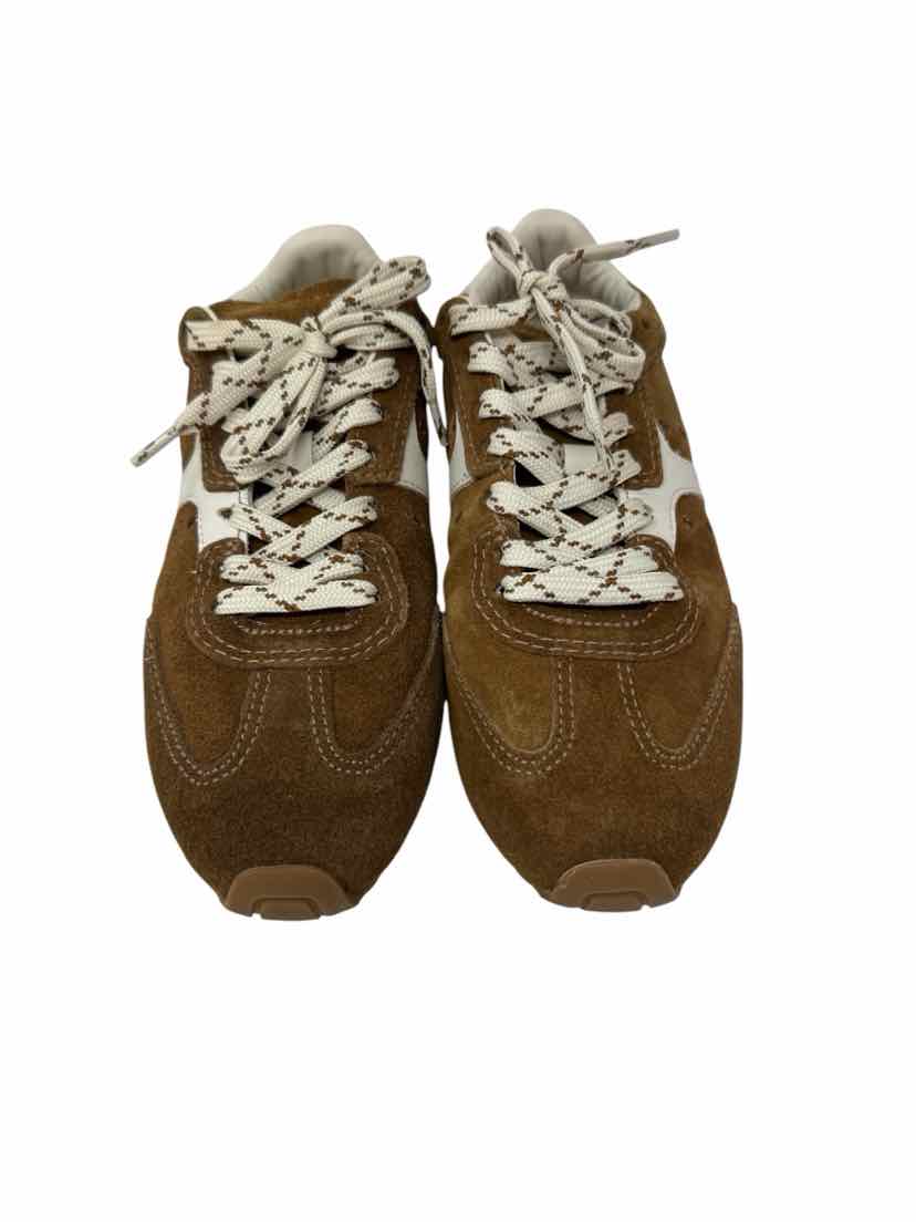Shoe Size 7 LARROUDE Brown Suede Sneakers