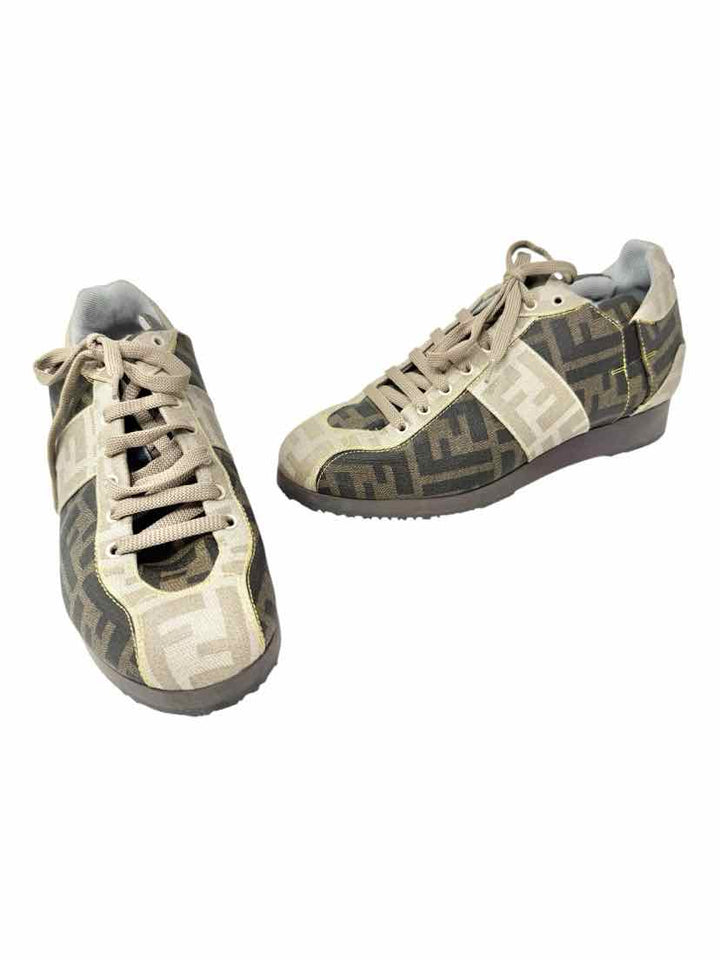 Shoe Size 37.5 Fendi Brown Leather Luxury - Sneakers