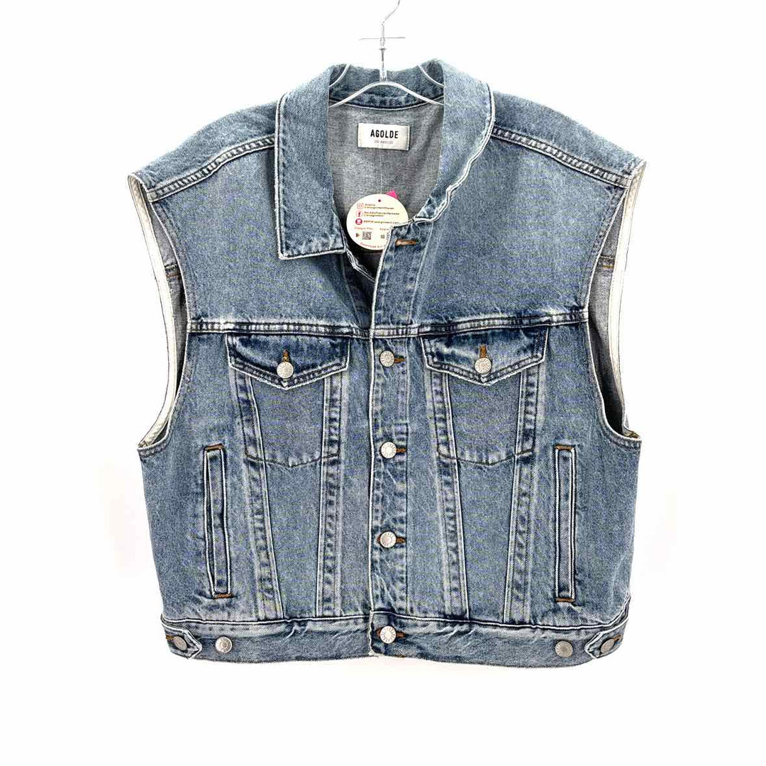 Size XL AGOLDE Blue Denim Vest