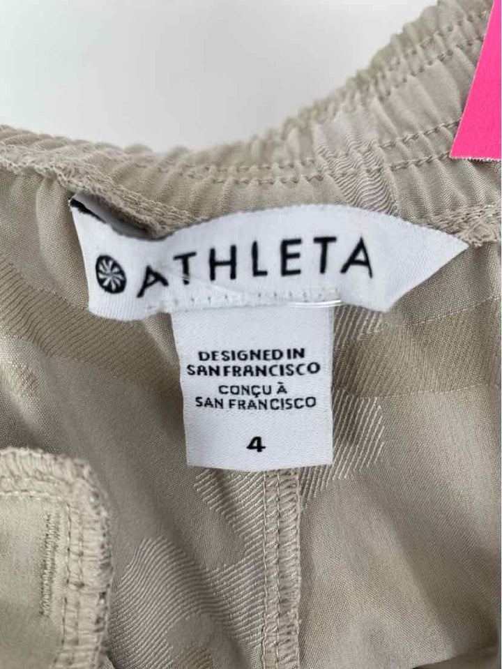 Size 4 Athleta TAN PRINT Pants
