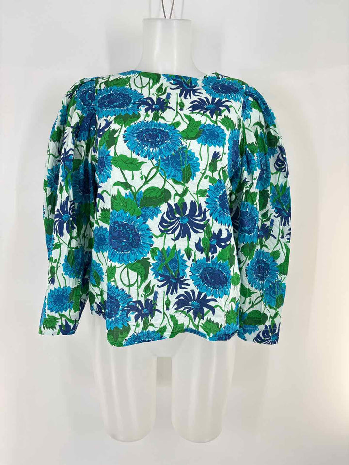 Size S Blue Print Shirt