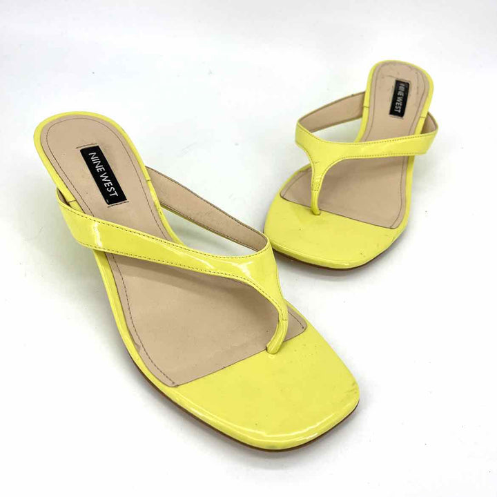Shoe Size 7.5 Nine West Yellow PATENT Sandals