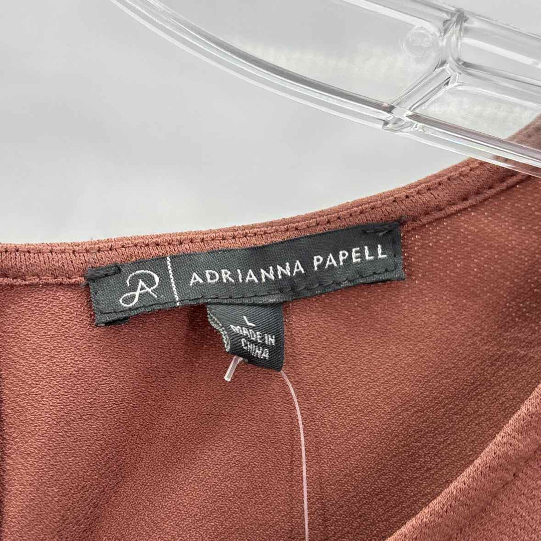 Size L Adrianna Papell Brown Shirt
