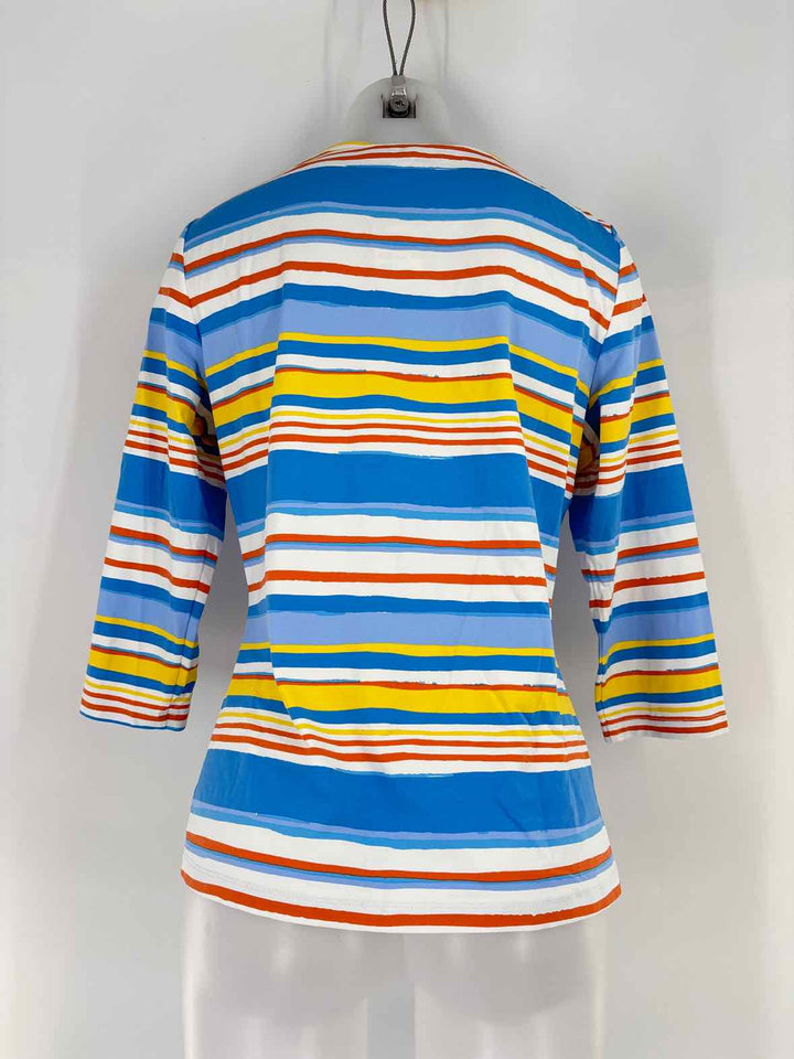 Size L J MCLAUGHLIN Blue Print Shirt