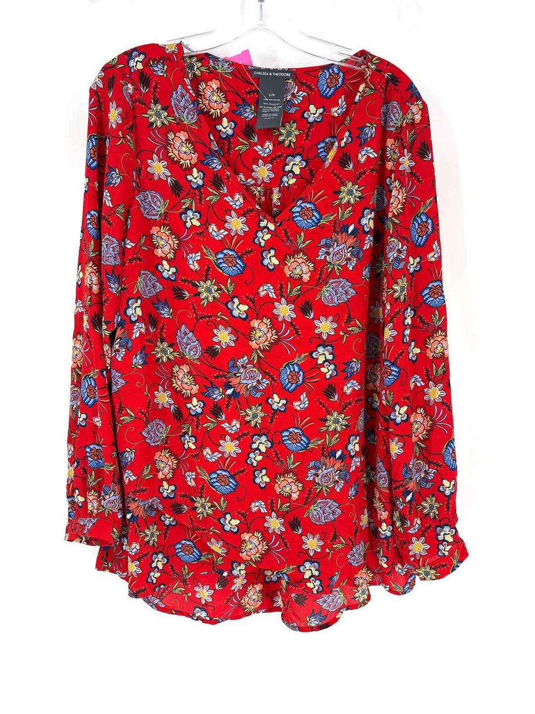 Size L CHELSEA & THEODORE Red Shirt