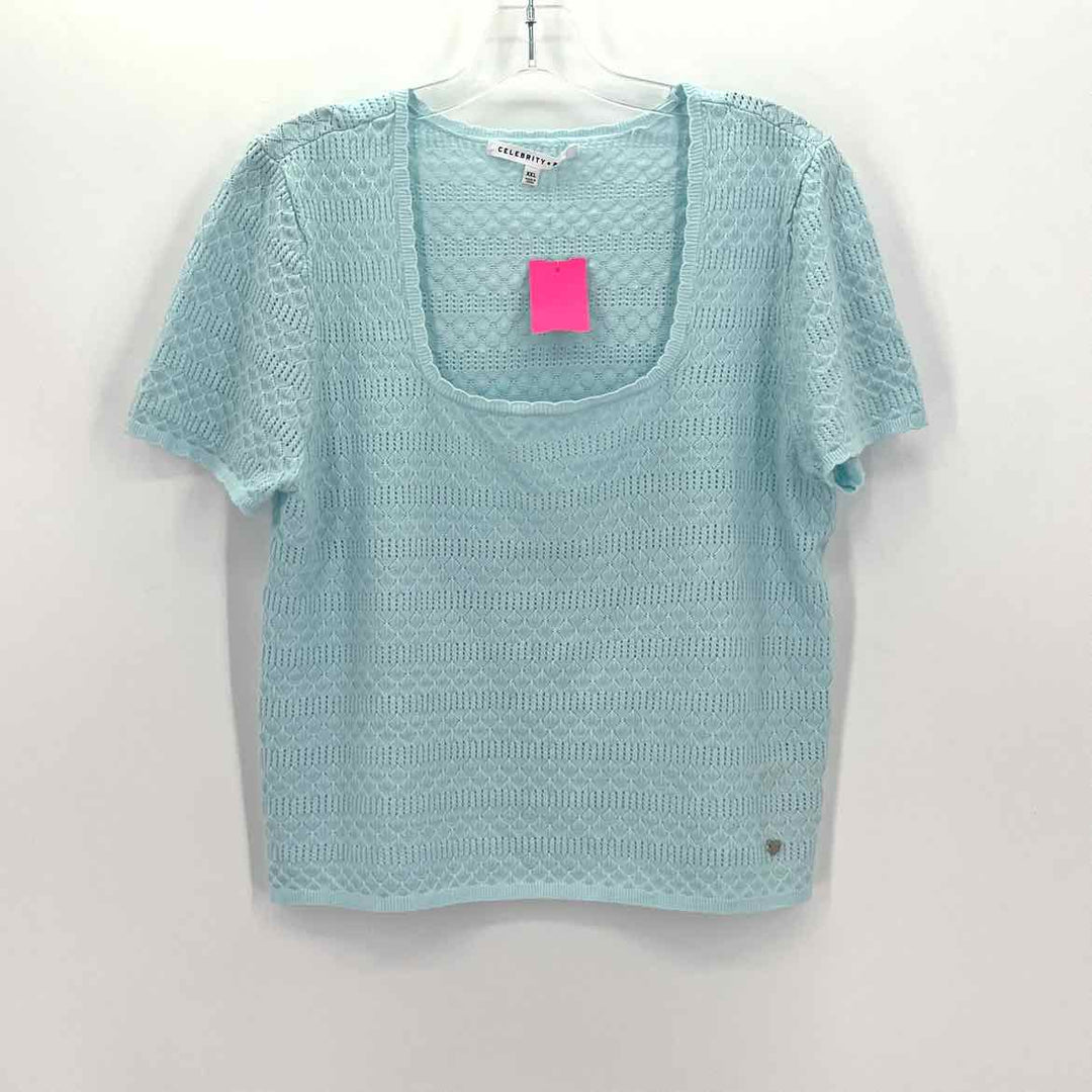 Size XXL Celebrity Pink Light Blue Knit Sweater