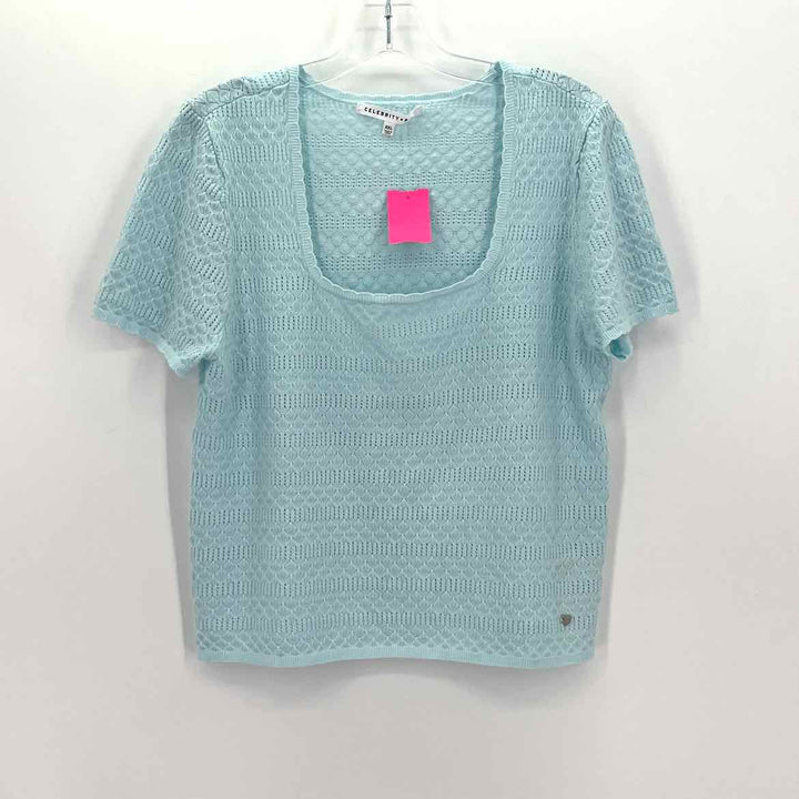 Size XXL Celebrity Pink Light Blue Knit Sweater