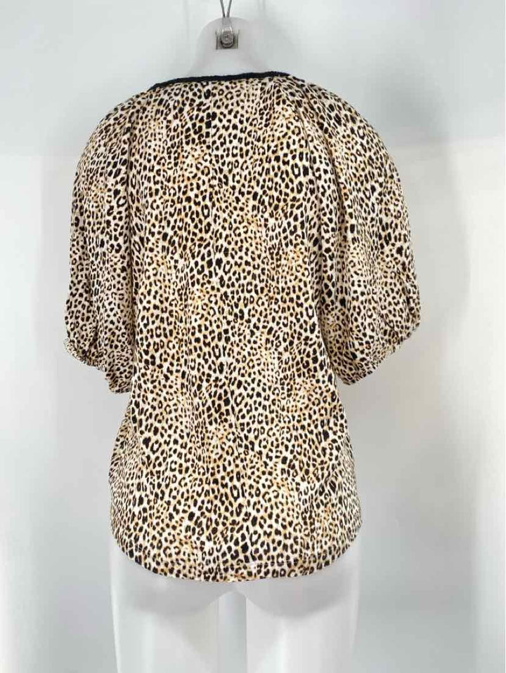 Size L Chico's Brown Print Shirt