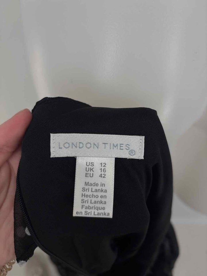 Size 12 LONDON TIMES Black Dress