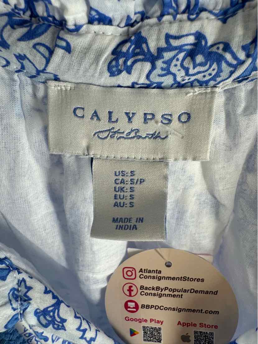 Size S CALYPSO Blue Print Dress