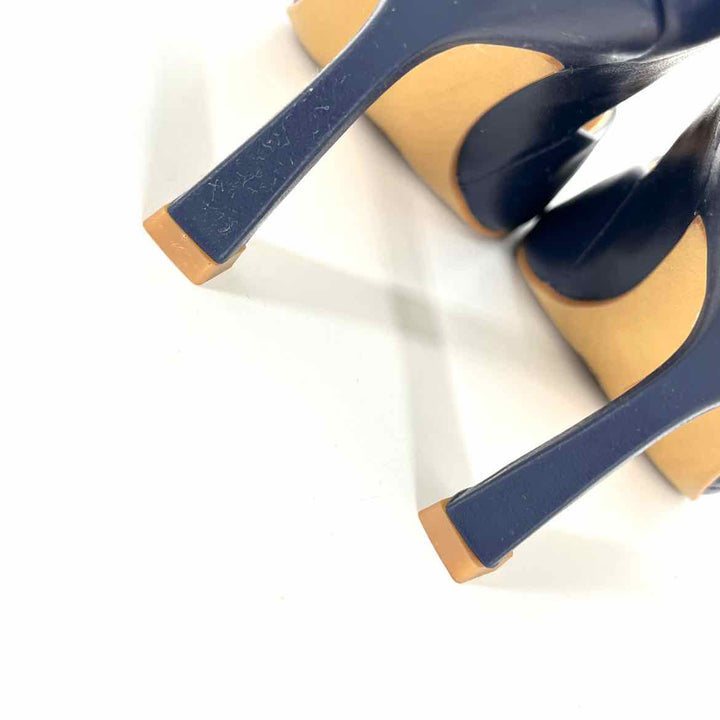Shoe Size 9.5 Vince Camuto Navy Leather Heels