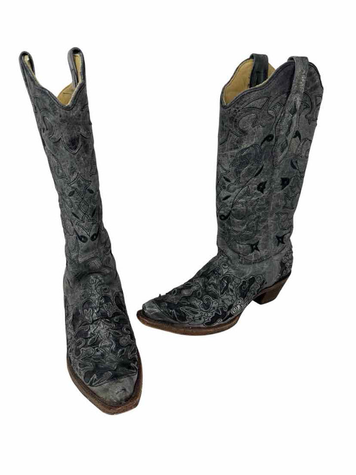 Shoe Size 7.5 CORRAL gray print Boots