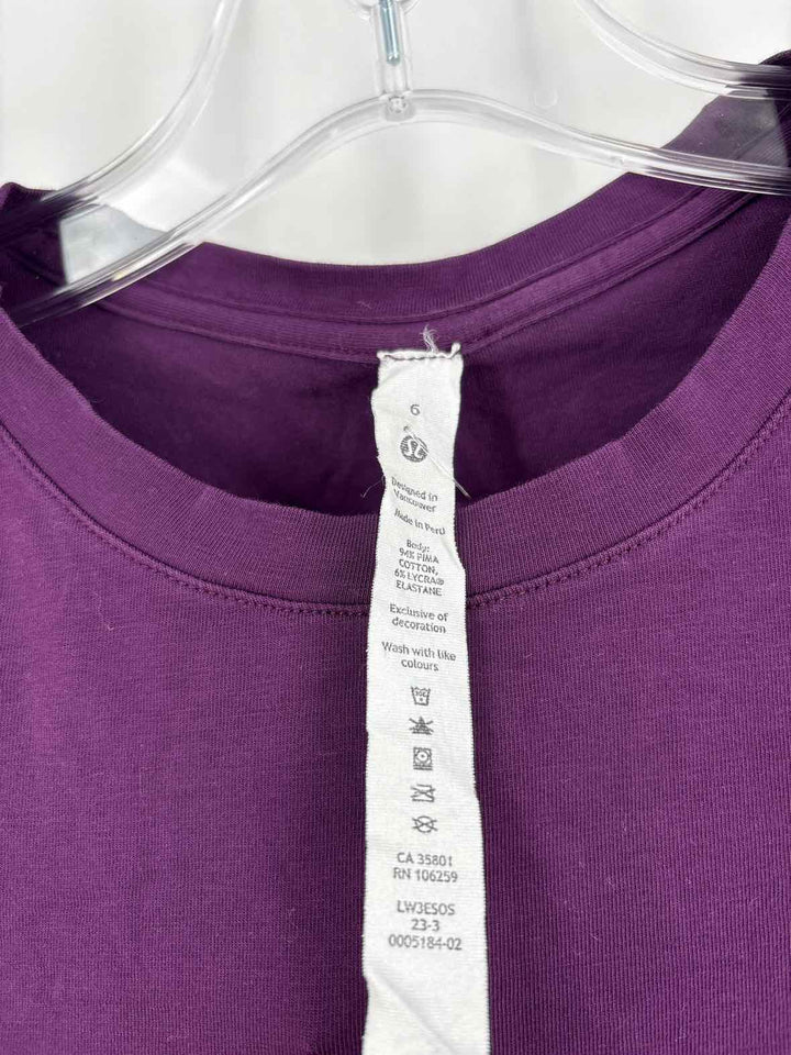 Size 6 Lululemon Purple Shirt