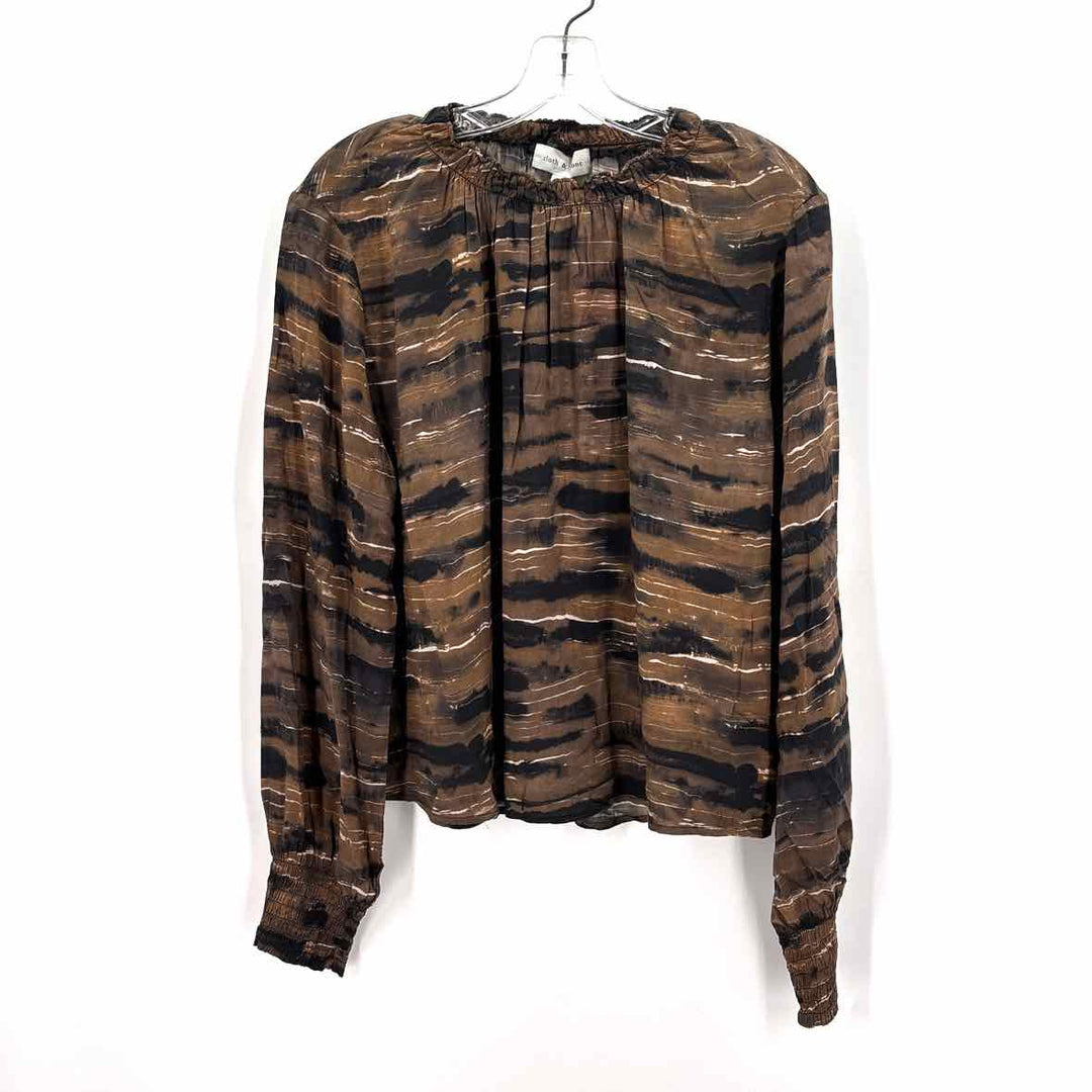 Size L CLOTH & STONE Brown Shirt