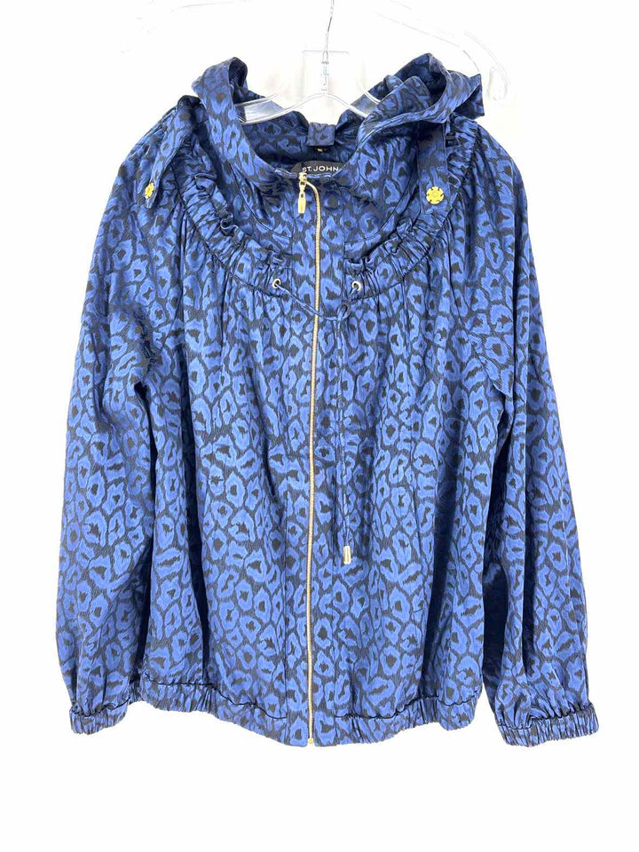 Size L ST JOHN Blue Print Jacket