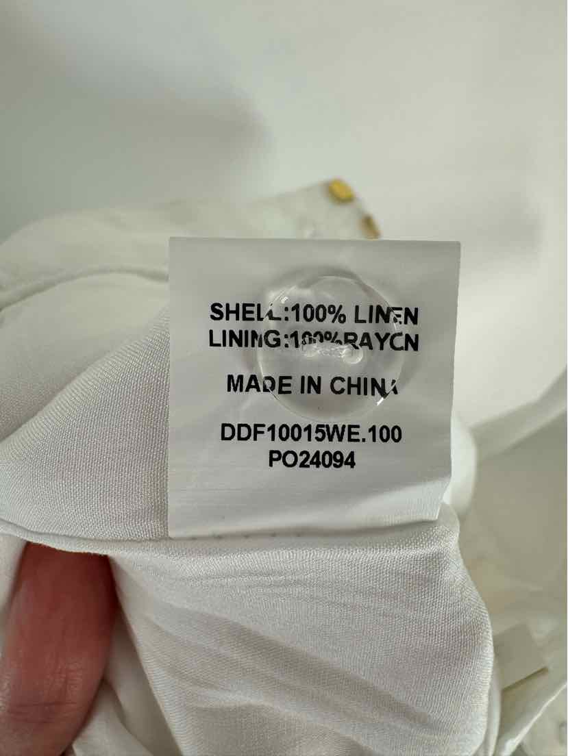 Size 10 White Linen Pants