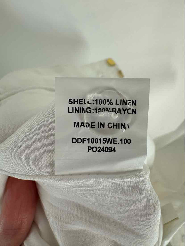 Size 10 White Linen Pants