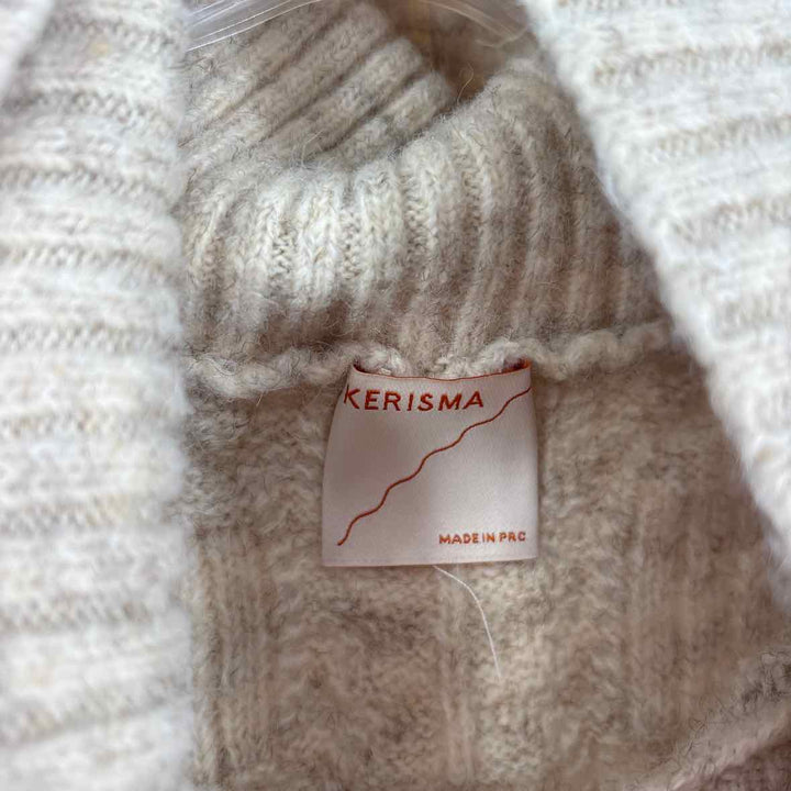Size S/M KERISMA Tan Knit Sweater