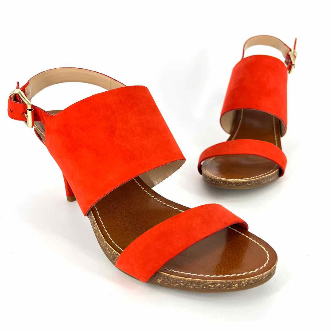 Shoe Size 9.5 Vince Camuto Orange Leather Pumps