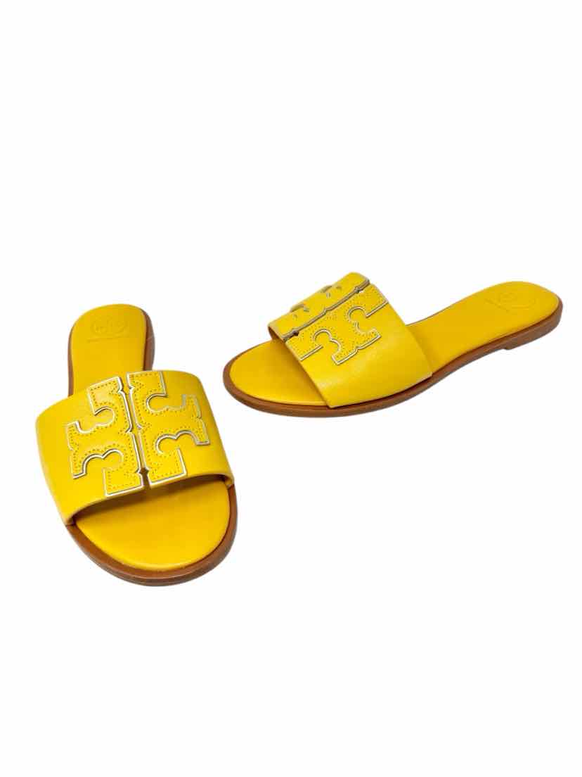 Shoe Size 7 Tory Burch Yellow Leather Sandals