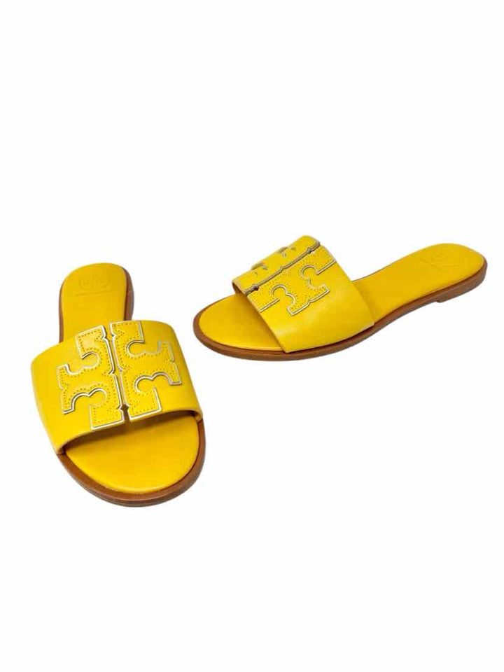 Shoe Size 7 Tory Burch Yellow Leather Sandals