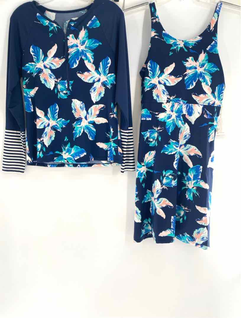 Size L Navy Print Dress