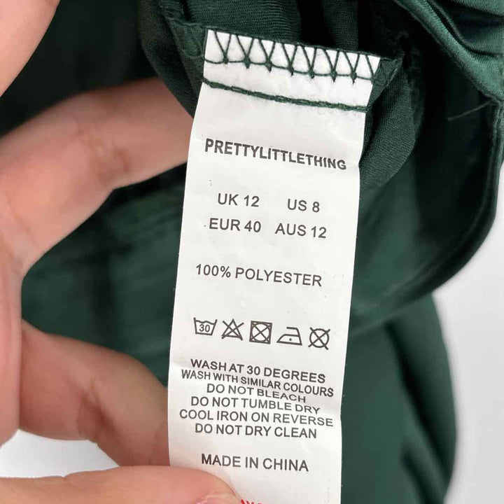 Size 8 Pretty Little Thing Green Skirt