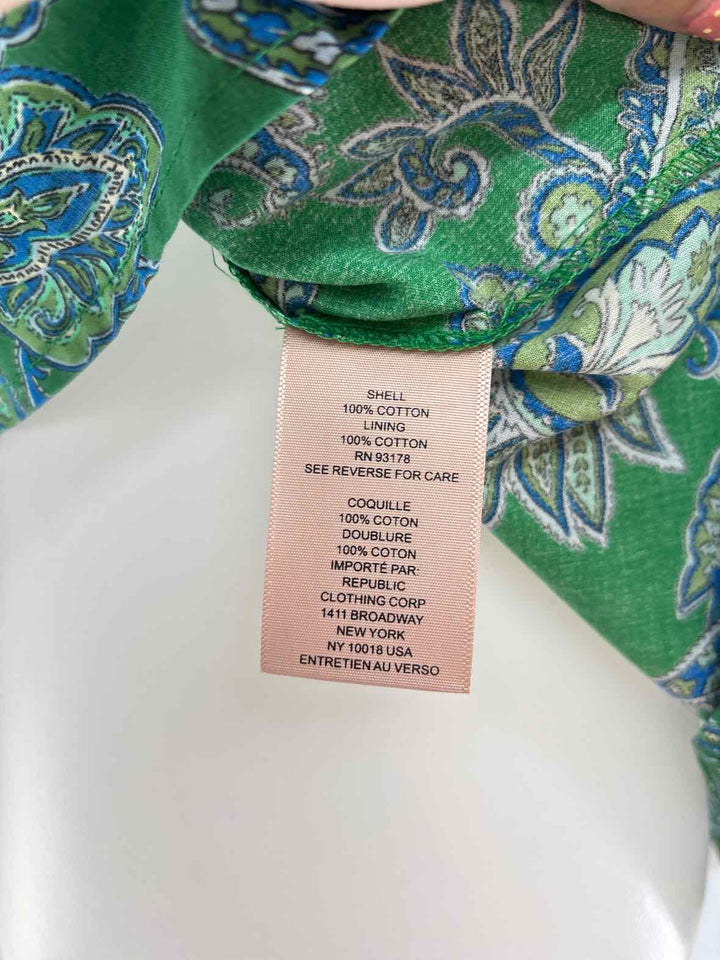 Size L PHILOSPHY Green Print Shirt