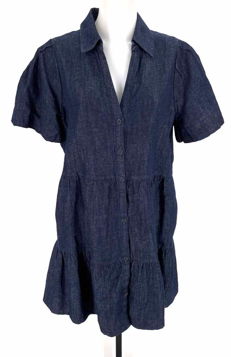 Size L BROCHU WALKER Blue Denim Dress