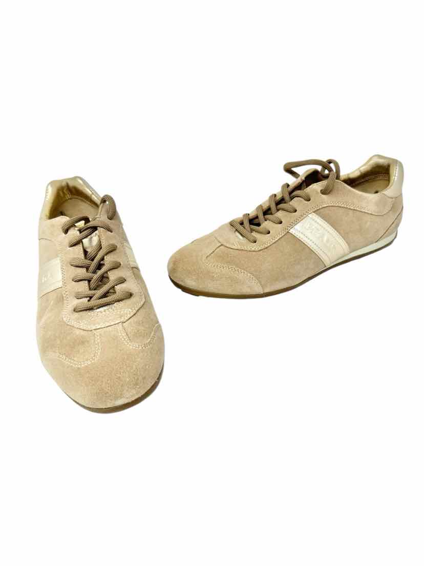 Shoe Size 38 PRADA Gold Leather Luxury - Sneakers