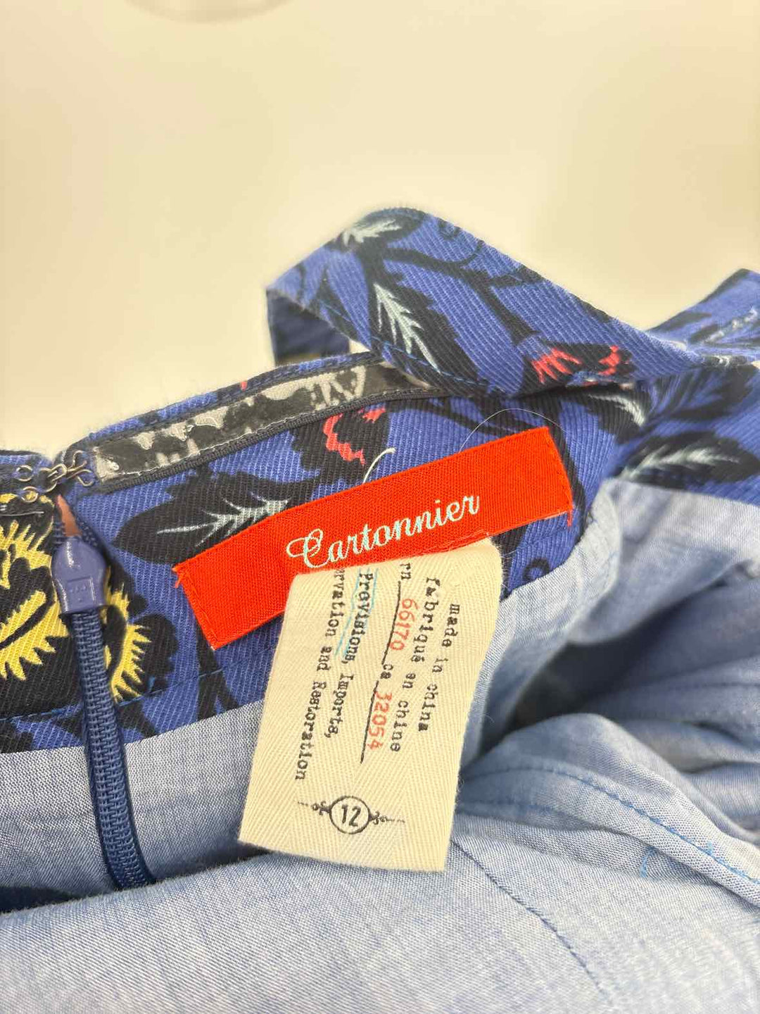 Size 12 Anthropologie Blue Print Pants