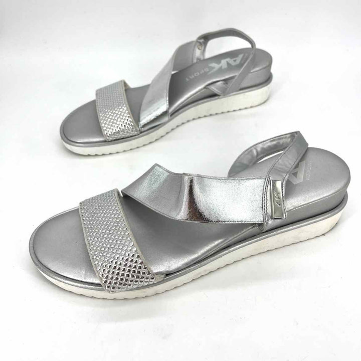 Shoe Size 10 Anne Klein Silver Sandals