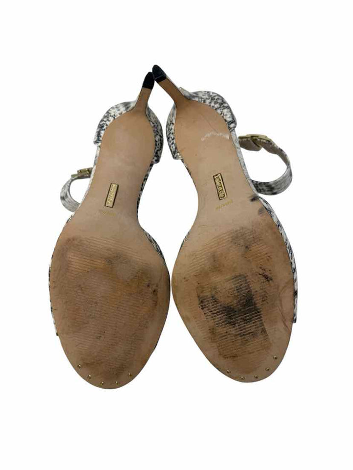Shoe Size 10 Silver Leather Sandals