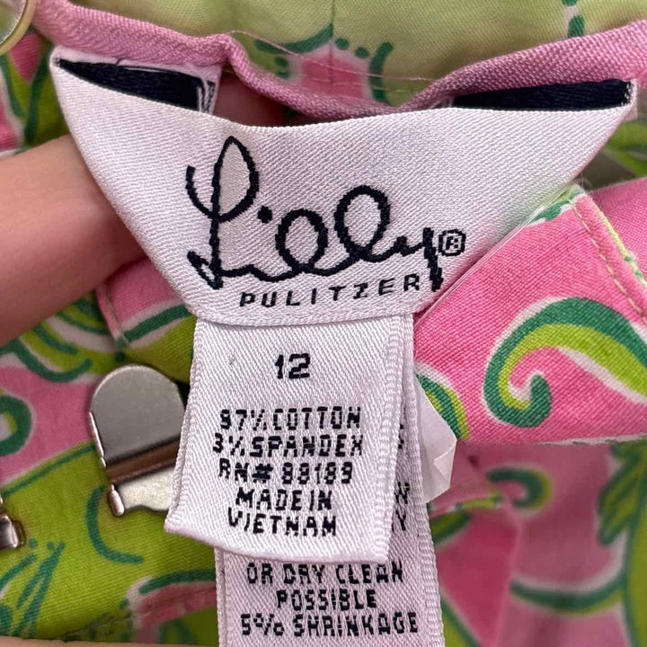 Size 12 Lilly Pulitzer Green Print Pants