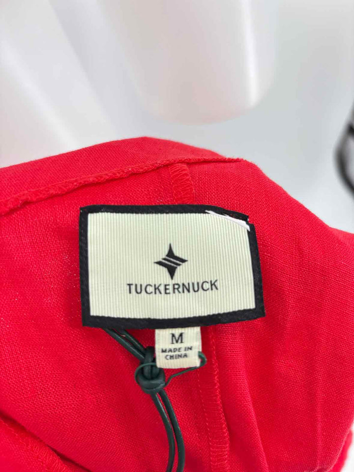 Size M TUCKERNUCK Red Linen Dress