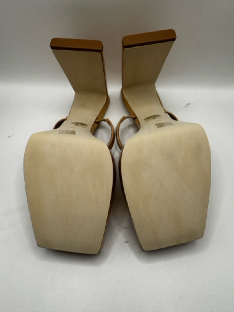 Shoe Size 10 JEFFREY CAMPBELL Tan PATENT Sandals