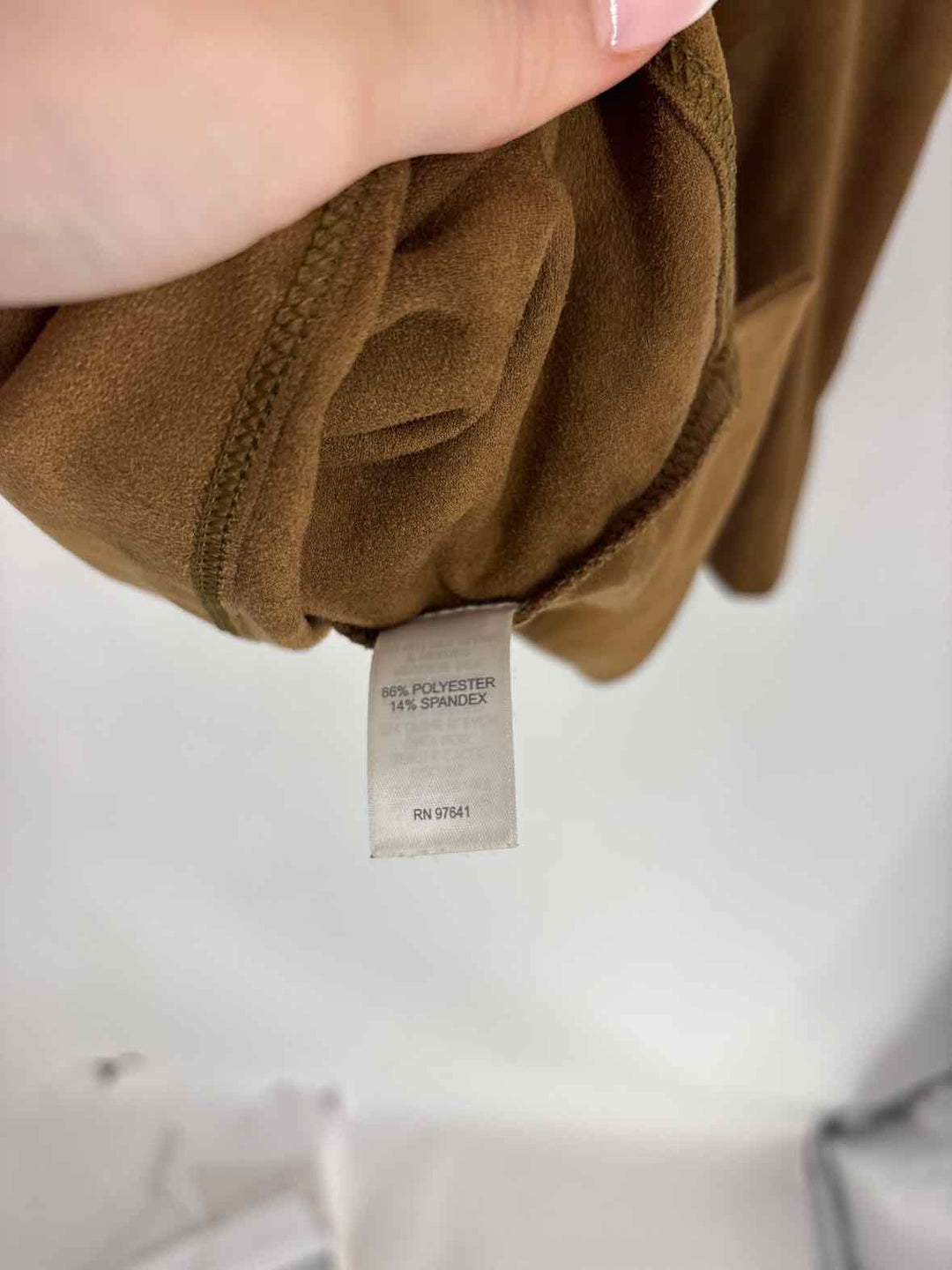 Size L J JILL Tan Suede Shirt