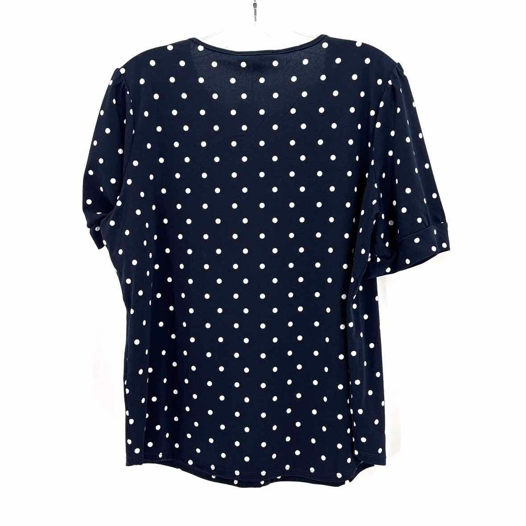 Size L Adrianna Papell Navy Shirt
