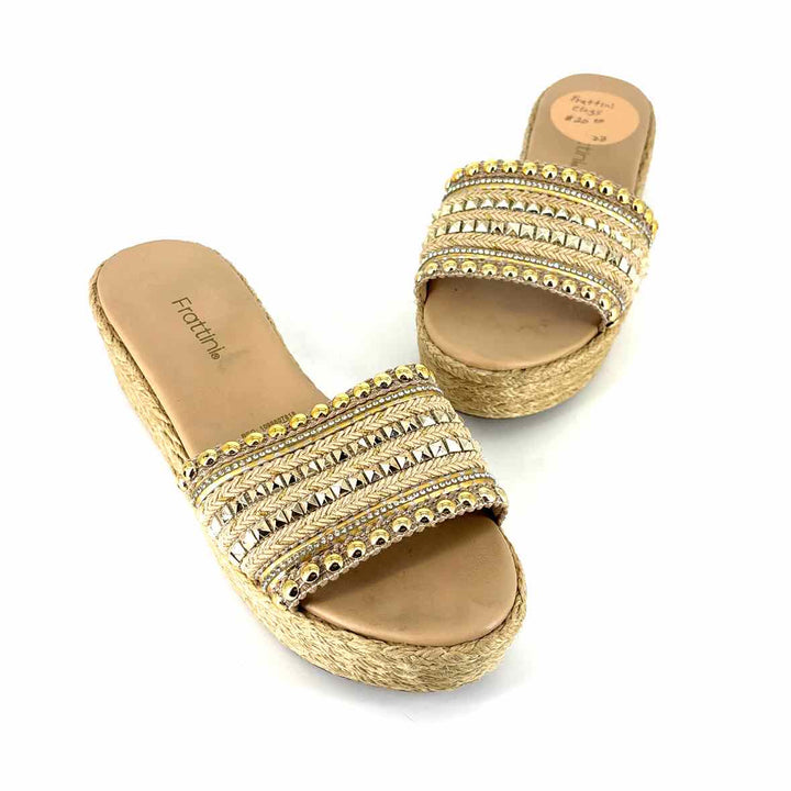 Shoe Size 39 Tan Straw Sandals