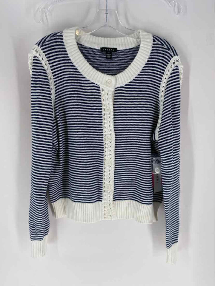 Size L TRIBAL Navy Print Sweater