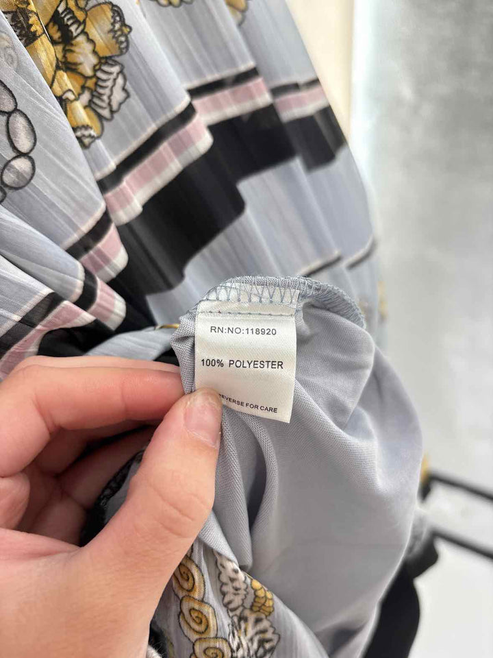 Size L gray print Dress