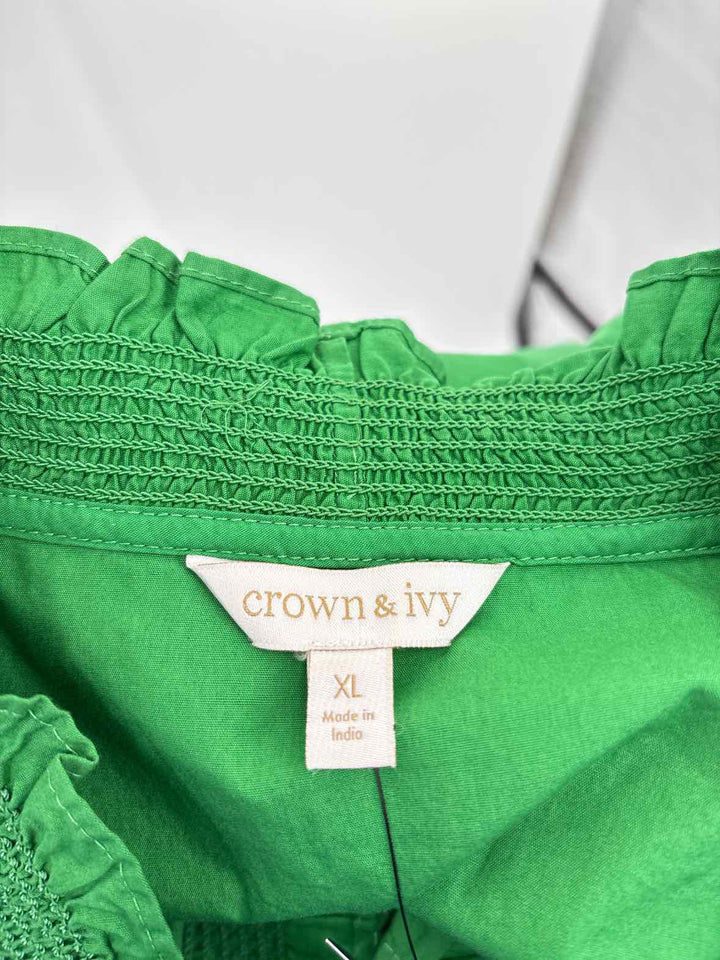 Size XL CROWN & IVY Green Shirt