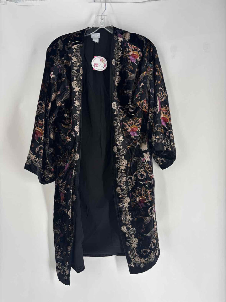 Size XS Chico's Black Velour Cardigan