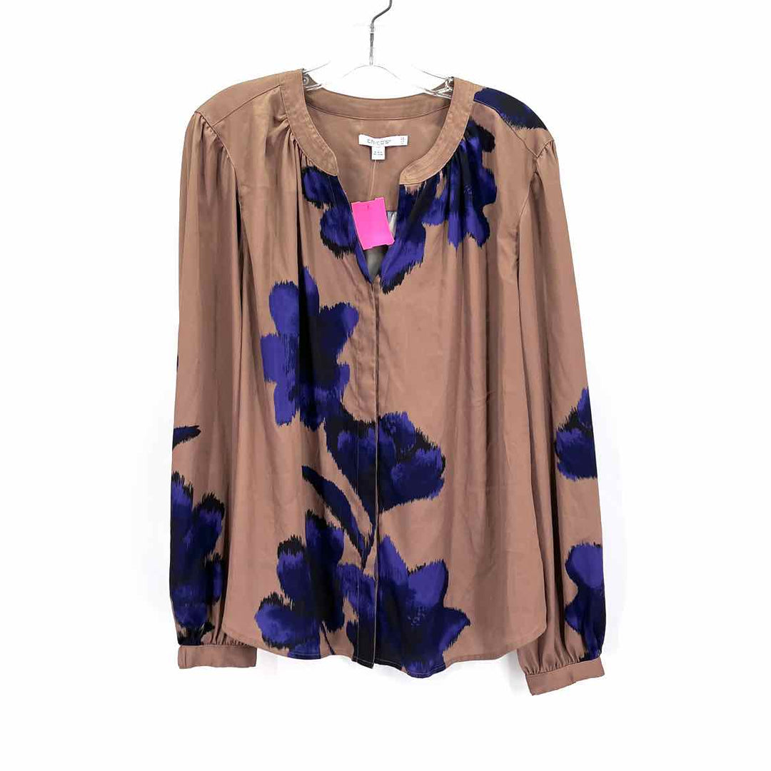 Size 14 Chico's Bronze Silk Shirt